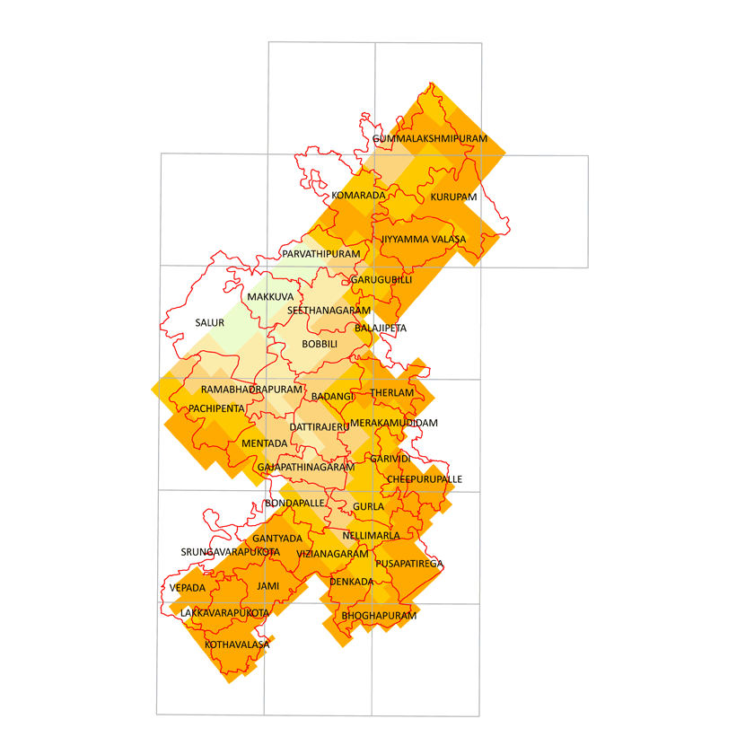 Storm surge inundation map for cyclone with wind speed